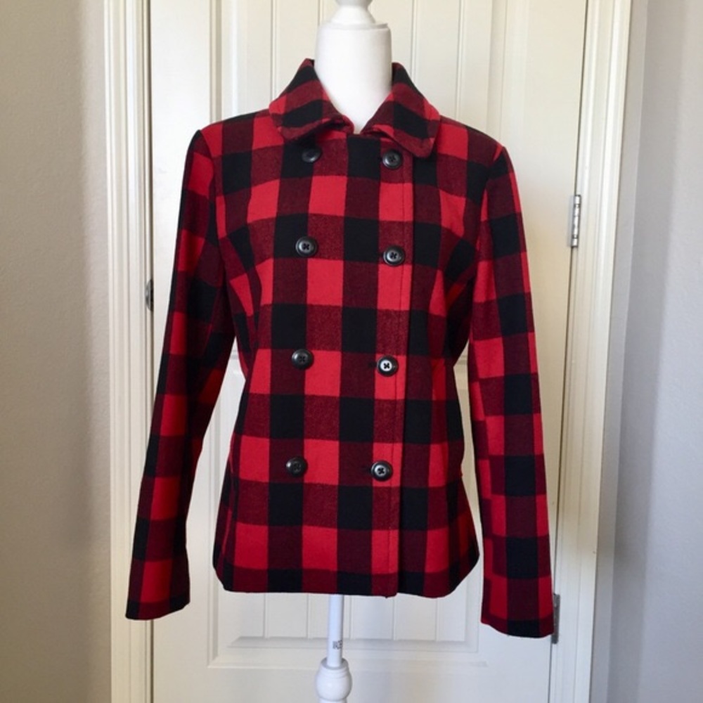 GAP Buffalo plaid wool jacket  size M